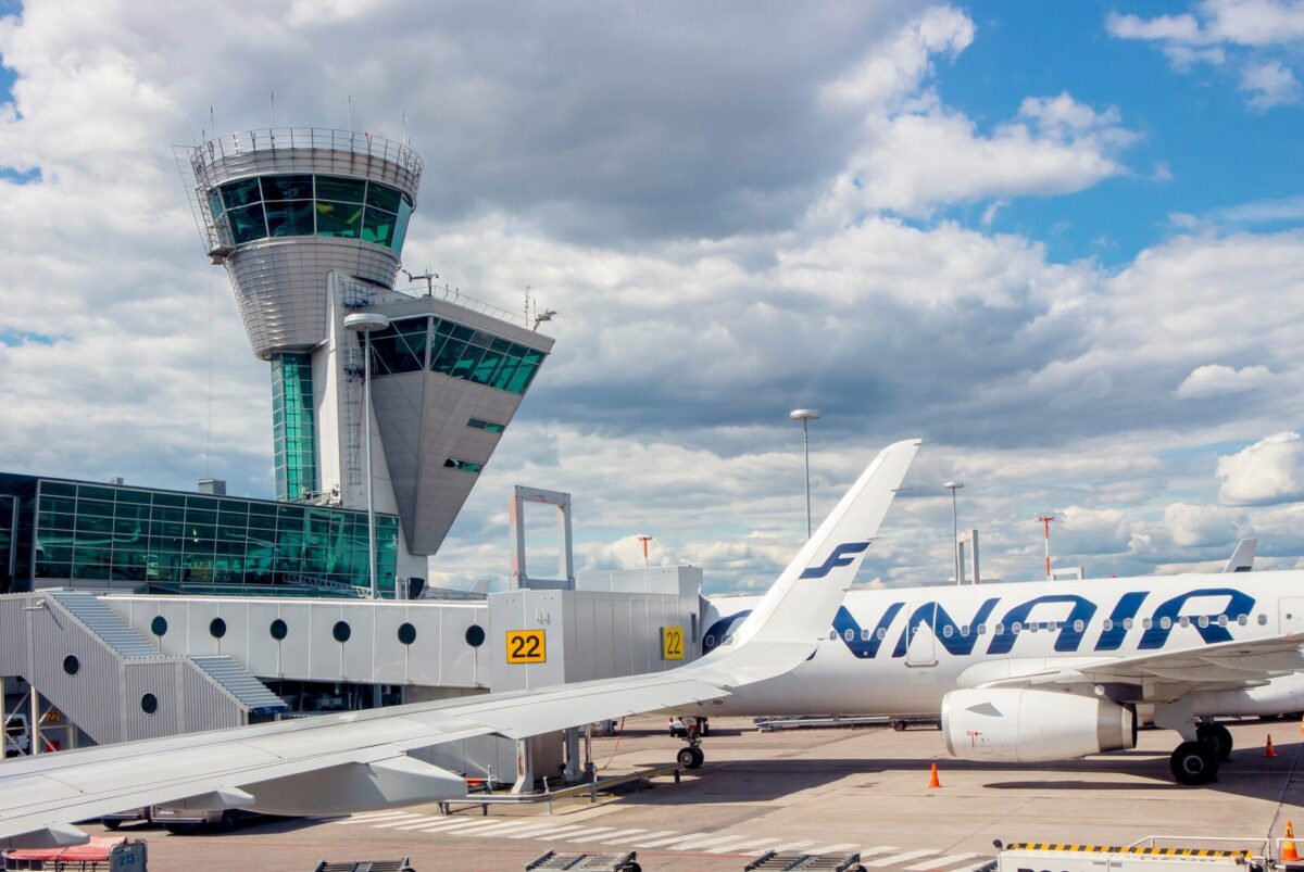 Finnair aircraft in Helsinki Vantaa airport