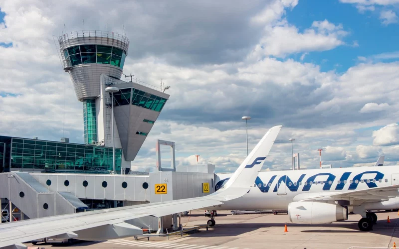 Finnair aircraft in Helsinki Vantaa airport