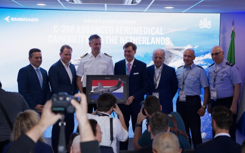 Netherlands signs medical evacuation capability for Embraer C 390 at Paris Air Show