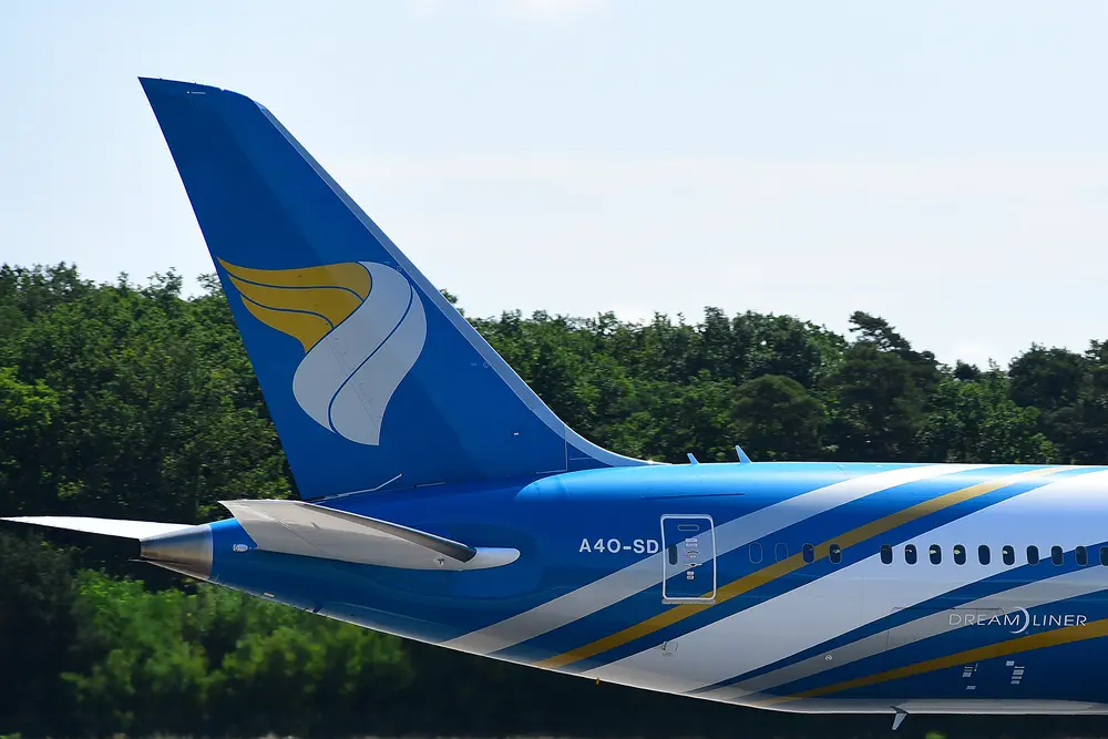 Frankfurtgermany july21OmanAirBoeing787 9KakesOffAtFrankfurt Oman Air