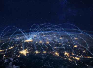 Representation of route network on the globe