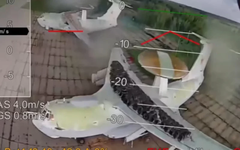 SBU screenshot showing strikes on Russian A 50 radar aircraft