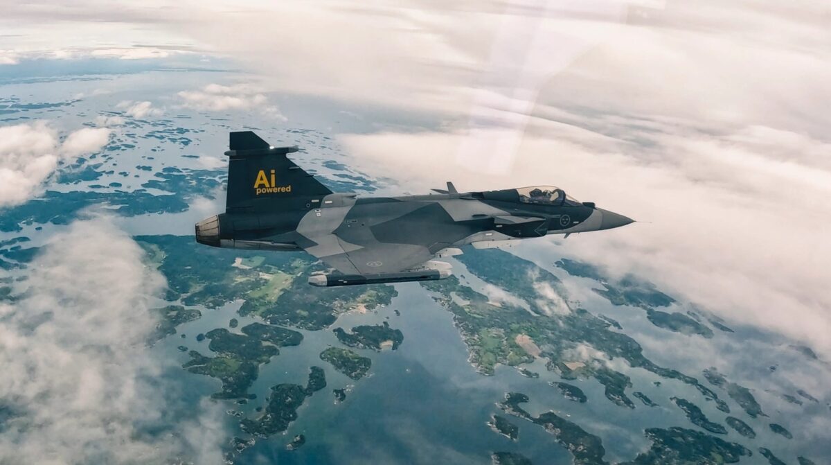 Saab Gripen E fighter jet powered by artificial intelligence 1
