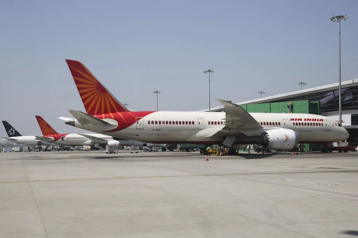 Air India Boeing 787 Dreamliner aircraft in Delhi Airport Air India Boeing 787 Dreamliner aircraft in Delhi Airport