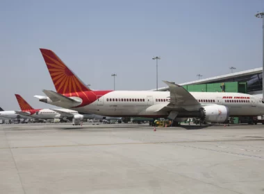Air India Boeing 787 Dreamliner aircraft in Delhi Airport