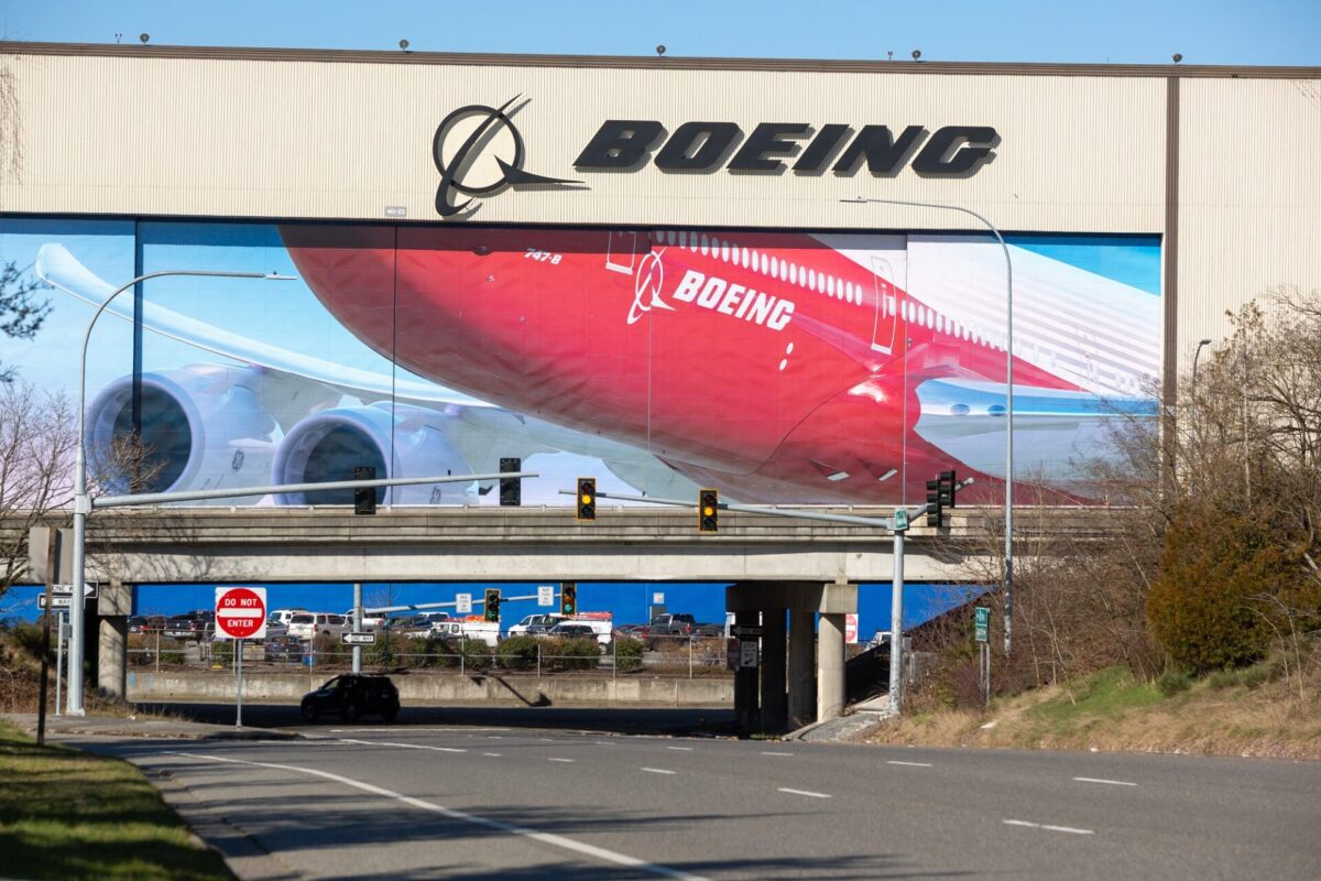 Boeing assembly hangar Washington