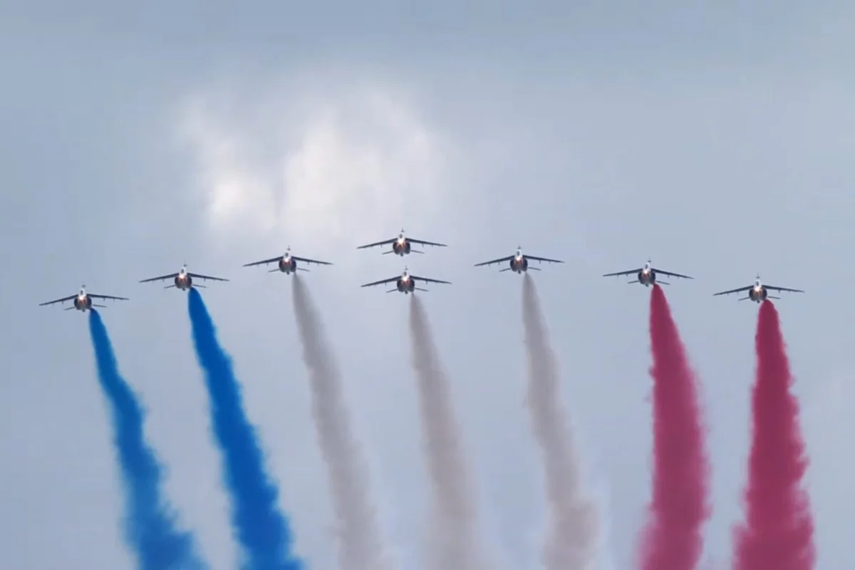 Patrouille de France during Bastille Day flypast 2025