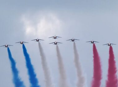 Patrouille de France during Bastille Day flypast 2025