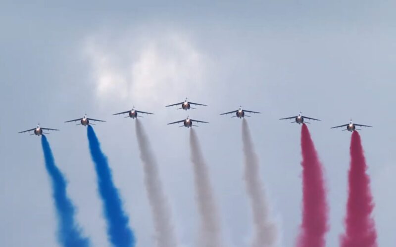 Patrouille de France during Bastille Day flypast 2025 Patrouille de France during Bastille Day flypast 2025