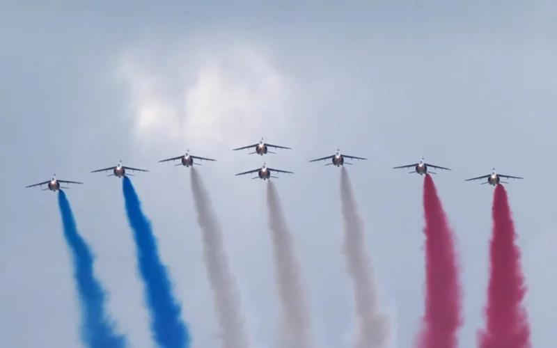 Patrouille de France during Bastille Day flypast 2025