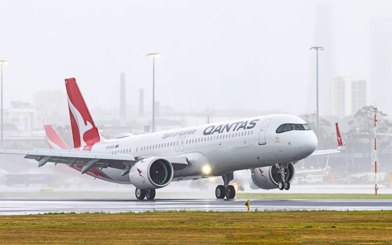 Qantas A321XLR arrives in SYD