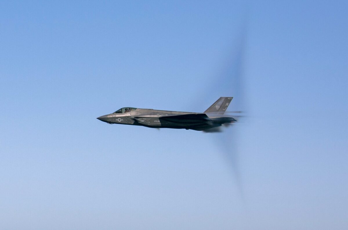 US Navy F 35C fighter jet from VFA 125 Rough Raiders