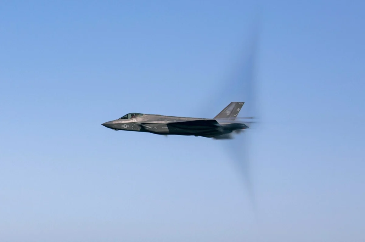US Navy F 35C fighter jet from VFA 125 Rough Raiders
