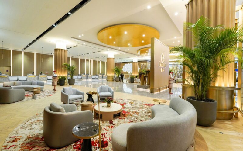 Emirates first class lounge DXB