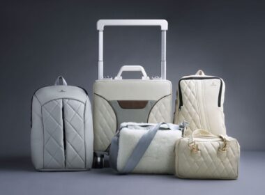 Emirates bags made from upcycled aircraft interiors