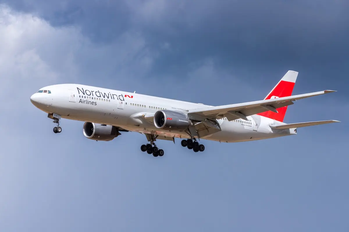 MoscowSheremetyevoInternationalAirportRussia may152020Boeing777 200 Nordwind Airlines B777 200ER