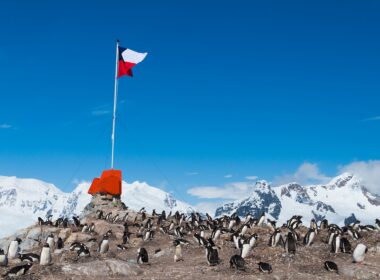 Chile flag Antarctica
