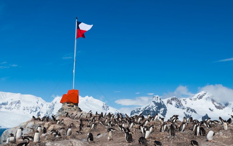 Chile flag Antarctica