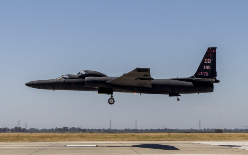 A 9th Reconnaissance Wing TU 2S Dragon Lady taking off
