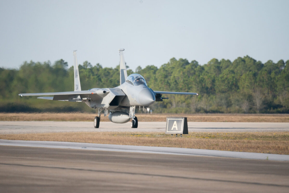 An F 15D Eagle during exercise Checkered Flag at Tyndall Air Force Base