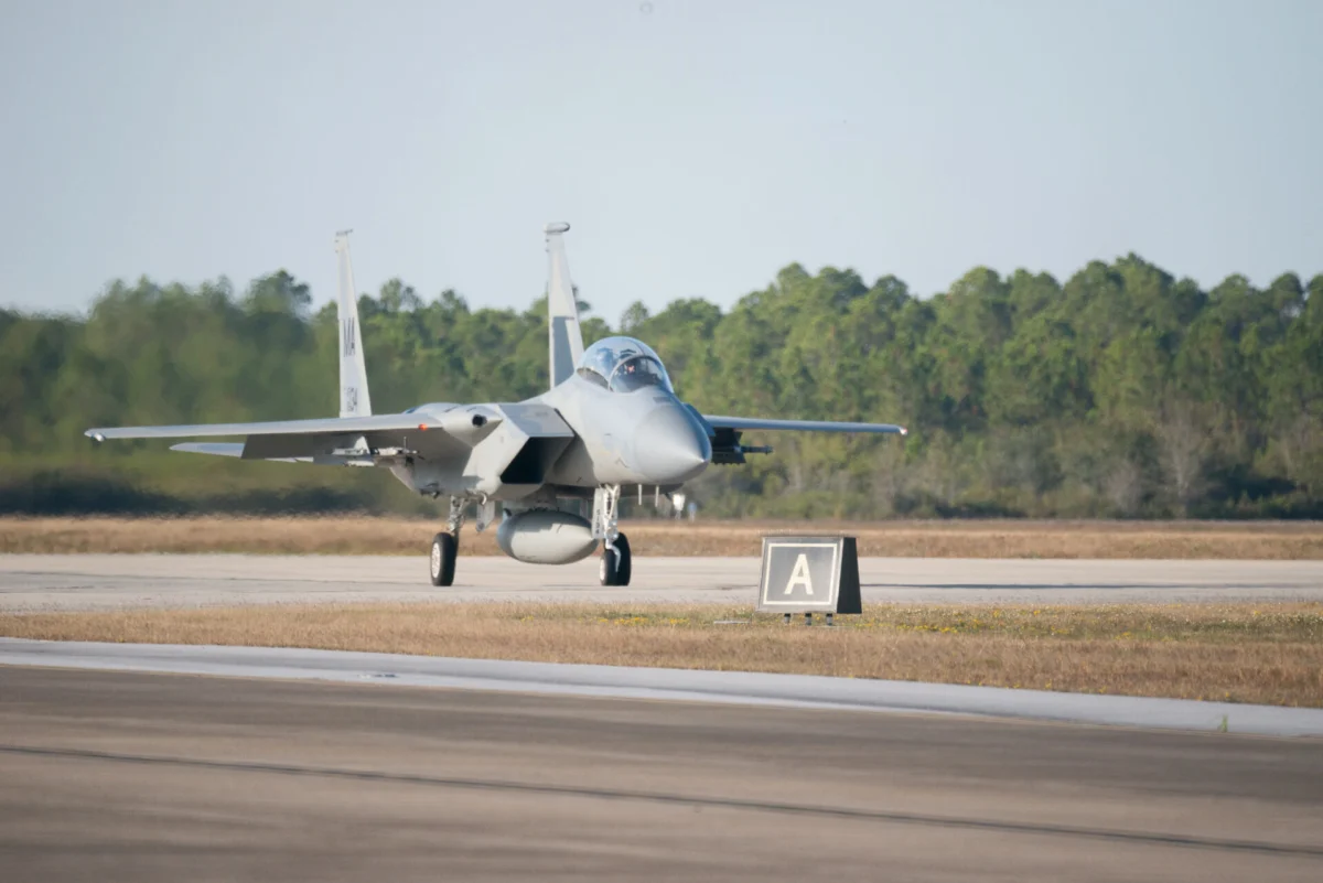 An F 15D Eagle during exercise Checkered Flag at Tyndall Air Force Base An F 15D Eagle during exercise Checkered Flag at Tyndall Air Force Base