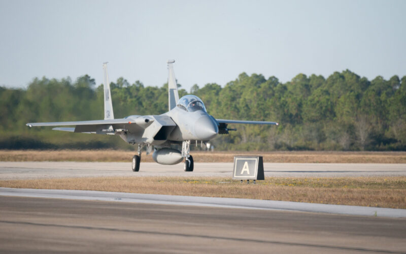 An F 15D Eagle during exercise Checkered Flag at Tyndall Air Force Base