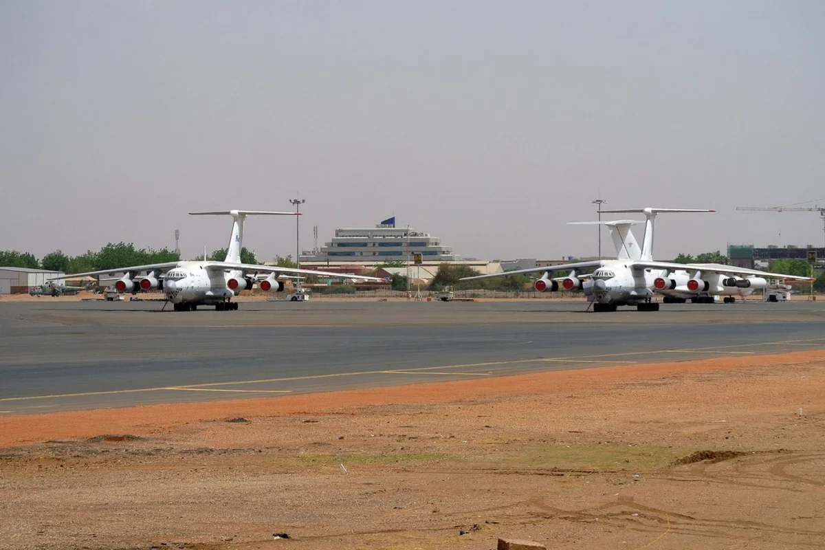 Badr Airlines Ilyushin Il 76TD at Karthum Airport Badr Airlines Ilyushin Il 76TD at Karthum Airport