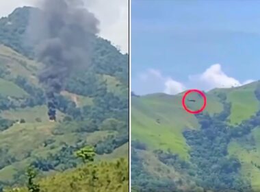 Black Hawk of Colombian Natl police downed by dronw