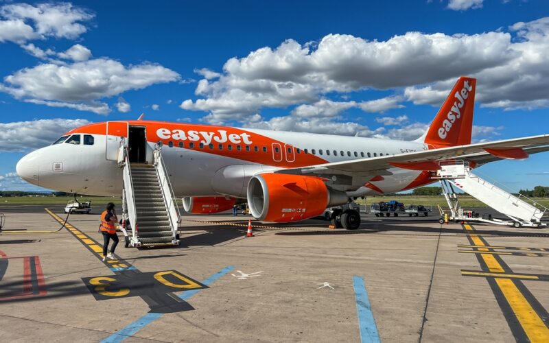 Montpellier,,France-,August,22,,2022:the,Airplane,Of,Easyjet,Airlines,Staying