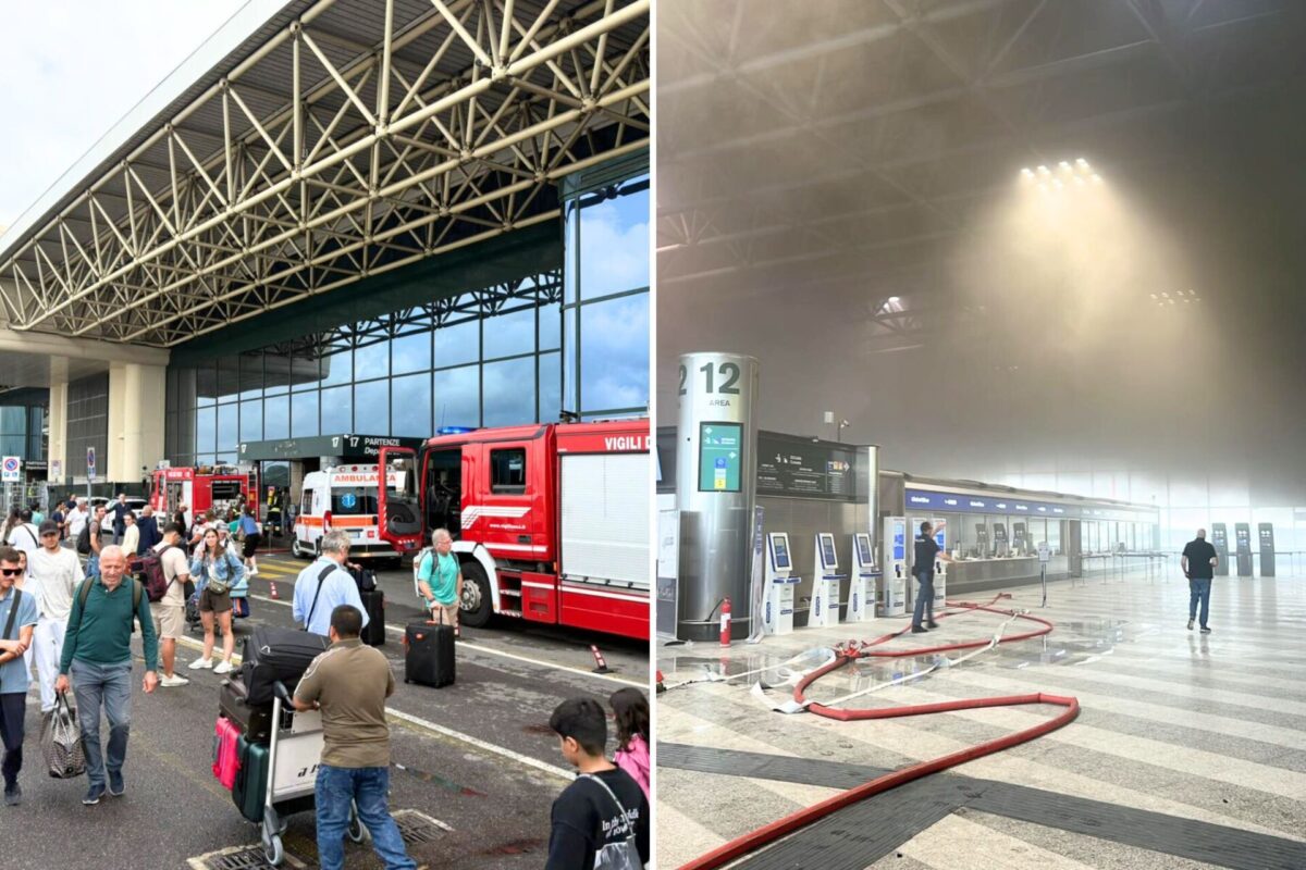 Milan Airport set on fire by pax Milan Airport set on fire by pax