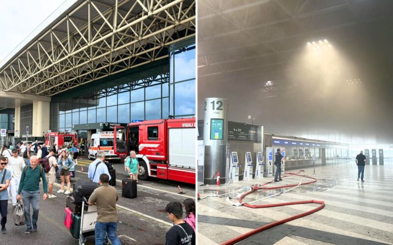Milan Airport set on fire by pax Milan Airport set on fire by pax