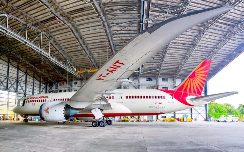 Retrofitted Air India B787 8 aircraft