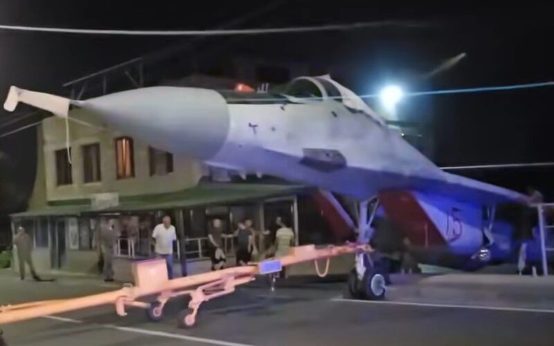 Russian MiG 29 towing incident in Armenia
