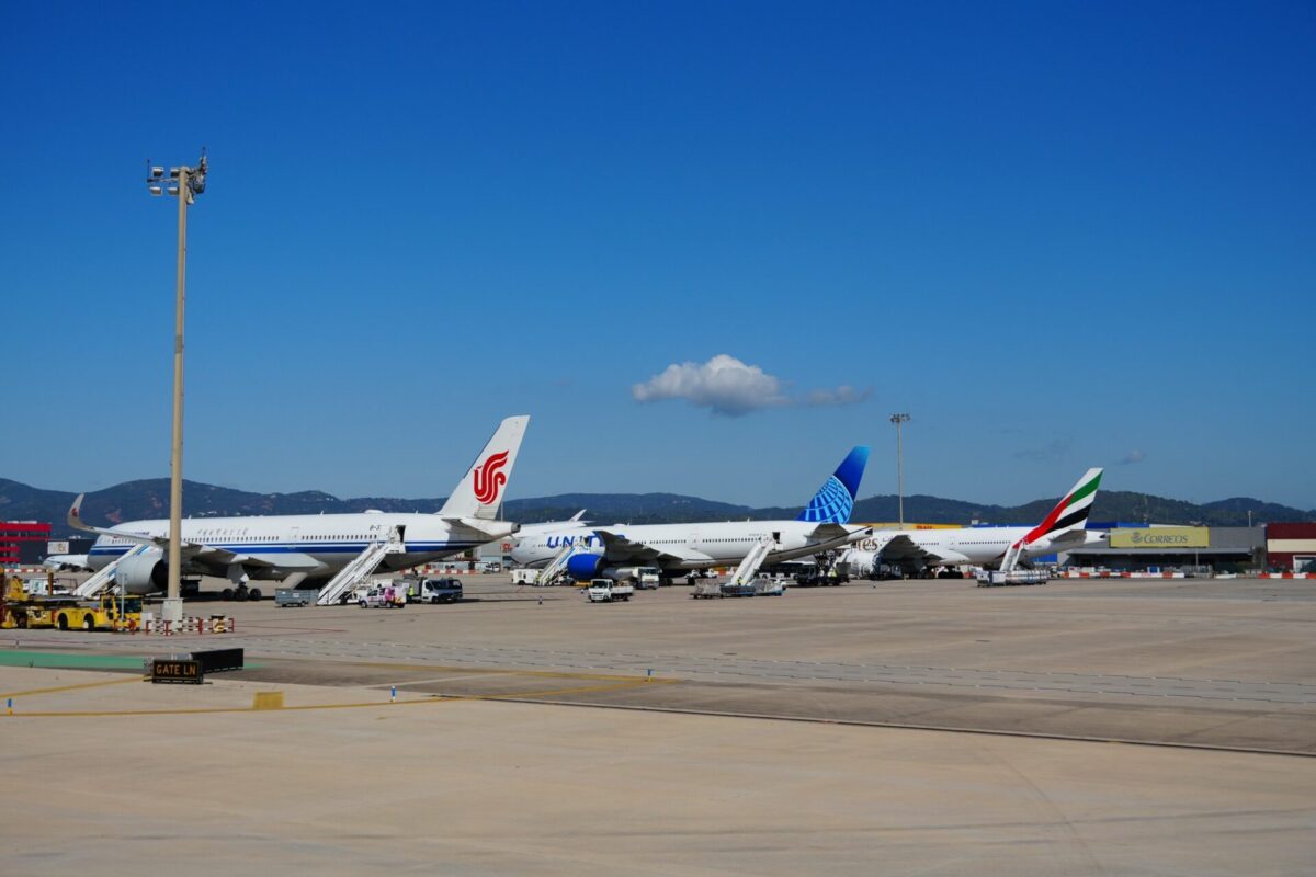 International Airlines Parked at Airport