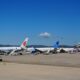 International Airlines Parked at Airport