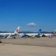 International Airlines Parked at Airport