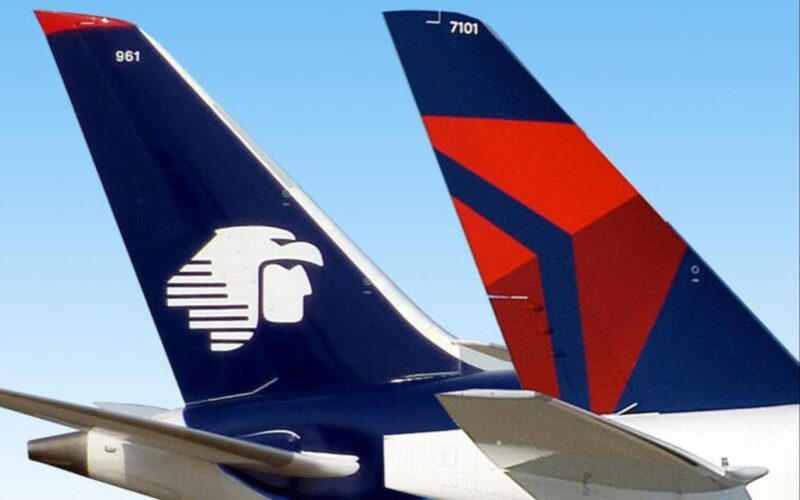 Aeromexico and Delta tails Aeromexico and Delta tails