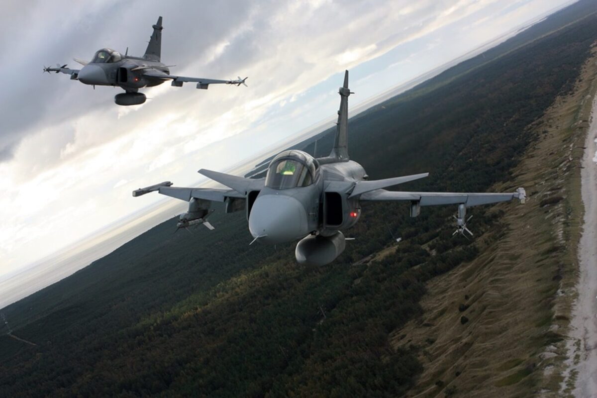 Czech JAS 39 Gripen over the Curonian Spit