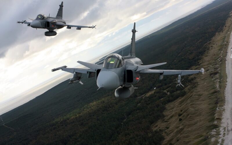 Czech JAS 39 Gripen over the Curonian Spit