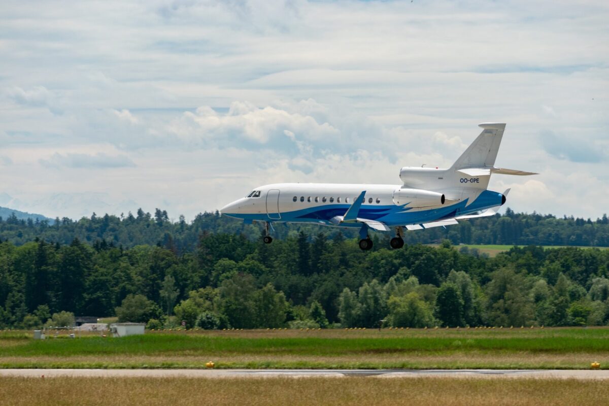Dassault Falcon 900LX registration OO GPE operated by Luxaviation Belgium