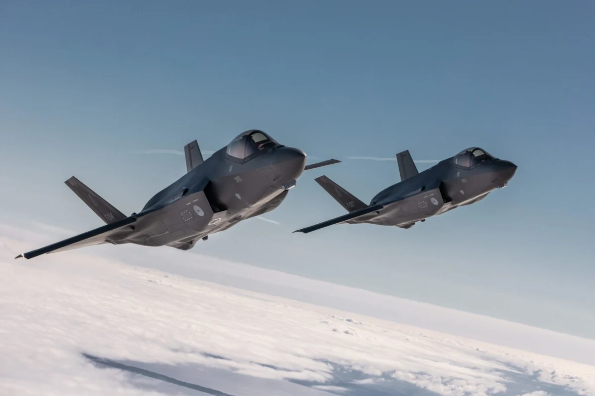 Dutch F 35 fighter jets flying a NATO mission in Poland Dutch F 35 fighter jets flying a NATO mission in Poland