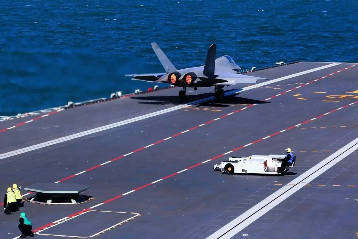 First catapult launch from Fujian aircraft carrier First catapult launch from Fujian aircraft carrier