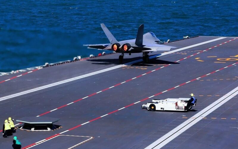 First catapult launch from Fujian aircraft carrier