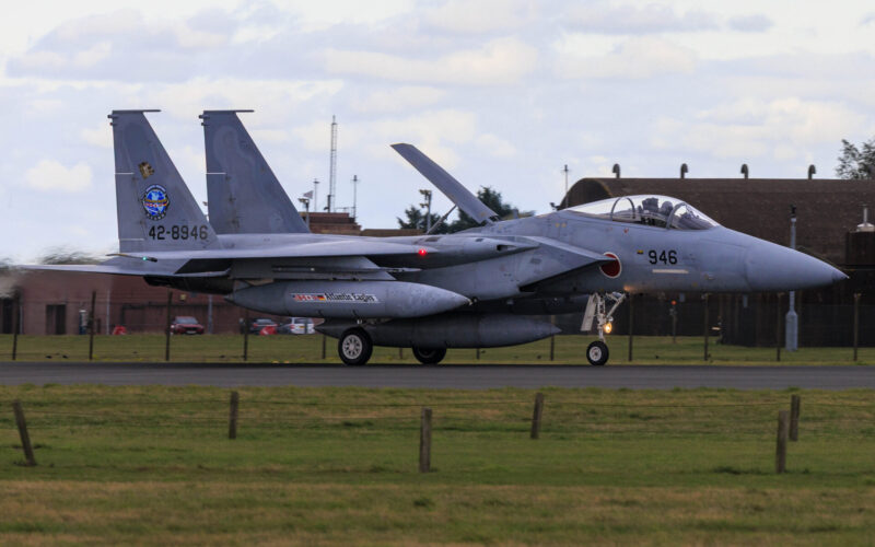 Japan Air Self Defense Force F 15J deploys to United Kingdom