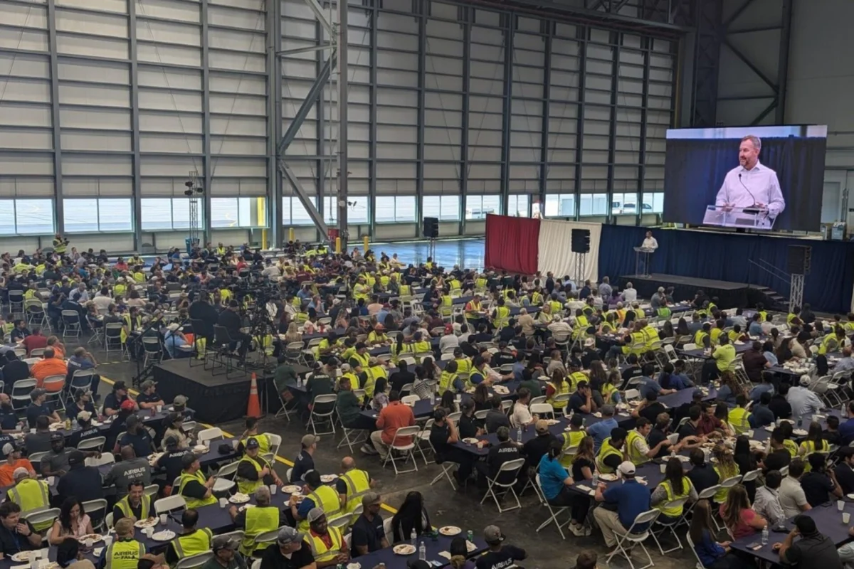 Airbus A320 final assembly line in Mobile
