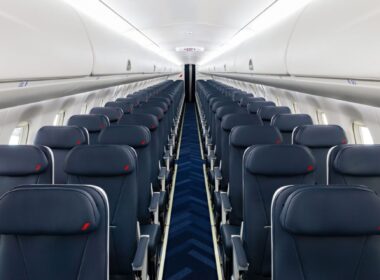 New Air France E190 cabin