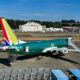 Partially painted Southwest 737-MAX at Boeing production plant