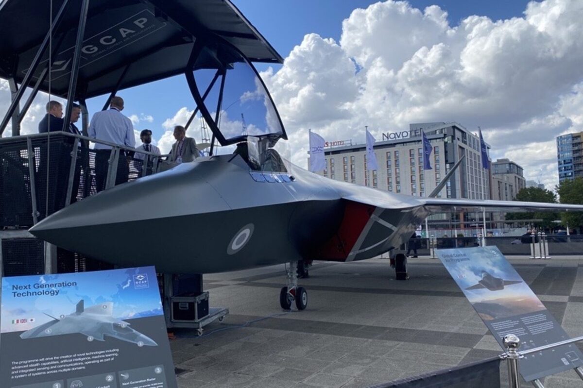 The GCAP fighter model at DSEI UK 2025