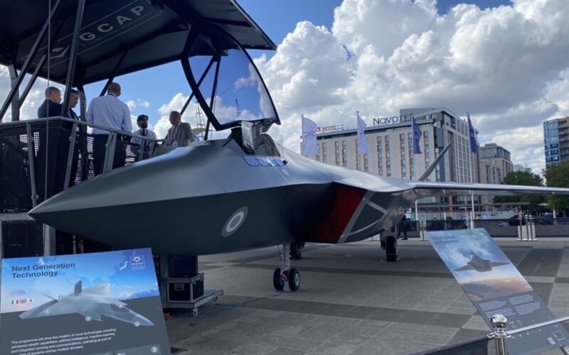 The GCAP fighter model at DSEI UK 2025