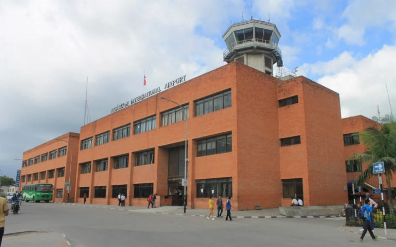 Tribhuvan International Airport building in Kathmandu Nepal